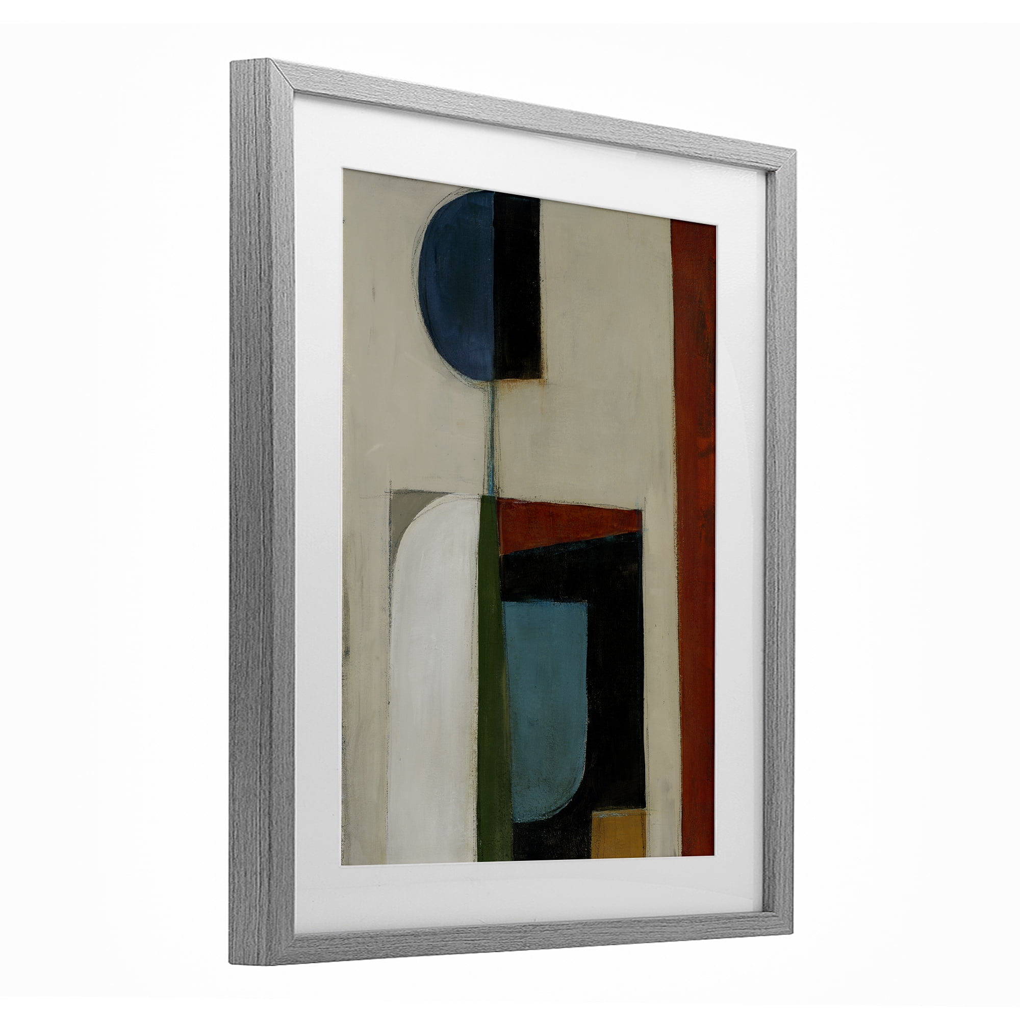 Stupell Industries Balanced Abstract Structure Gray Framed Print Under Glass, design by Kippi Leonard