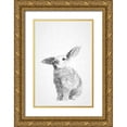 thumbnail image 1 of Fay, Mela 17x24 Gold Ornate Wood Framed with Double Matting Museum Art Print Titled - White Bunny III, 1 of 4