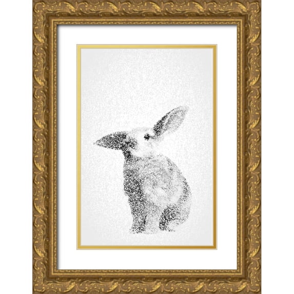 Fay, Mela 17x24 Gold Ornate Wood Framed with Double Matting Museum Art Print Titled - White Bunny III