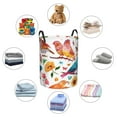 thumbnail image 4 of Fuzoiu Flowers Birds And Butterflies Print Circular Hamper,Laundry Basket with Handle,Collapsible Laundry,Dirty Clothes Storage Basket,for Bedroom Bathroom Dorm Living Room-Small, 4 of 6