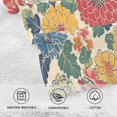 thumbnail image 5 of Yayeee 100% Cotton Hand Towels for Bathroom 16" x 28" Soft Absorbent Kitchen Towel, Vibrant Flowers Pattern, 5 of 7