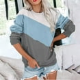 thumbnail image 3 of MeetoTime Chandail en Molleton pour Femmes Mode Automne Manches Longues Col Rond Ample avec Poche, 3 of 5