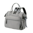 thumbnail image 4 of Bolsa de pañales con pañales de viaje reutilizable para la bolsa de hombro de mamá mochila mochila bolsas de pañales para trabajar acampando gimnasio gris, 4 of 8
