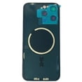 thumbnail image 2 of Glass Back Compatible With iPhone 15 Pro Max Blue Titanium Battery Door Camera Lens Bezel Magnetism Ring + Metal Plate Plain Without Logo, 2 of 6