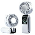 thumbnail image 2 of Fan for Neck 2025 Digital Refrigeration Ice Turbine High Speed Handheld Fan Desktop Neck Folding Fan Four Color Optional, 2 of 9