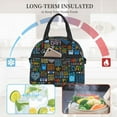 thumbnail image 4 of Uemuo Happy Father Day Printed Lunch Bag Lunch Box Reusable Insulated Lunch Tote Bag, Leakproof Thermal Cooler Sack Food Handbags Case High Capacity, 4 of 5