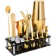 thumbnail image 1 of Juego De Coctelera, Kit De Camarero De Acero Inoxidable Boston De 23 Piezas Con Soporte De Acrílico Y Folleto De Recetas De Cóctel, Herramientas Profesionales De Barra Para Mezclar Bebidas, Hogar,, 1 of 4
