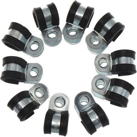

Hard 10Pcs Wiring Hose Clamp Rubber Lined P Clips Pipe Cable Mounting Fix Fasteners Hardware Electrical Fittings Cable Organization Solid (Color : 25mm)