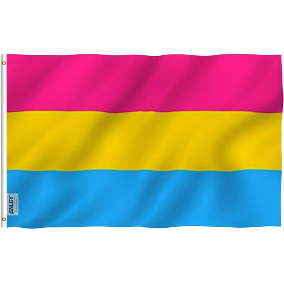 ANLEY Fly Breeze 3x5 Foot Pansexual Pride Flag - Omnisexual LGBT Flags Polyester