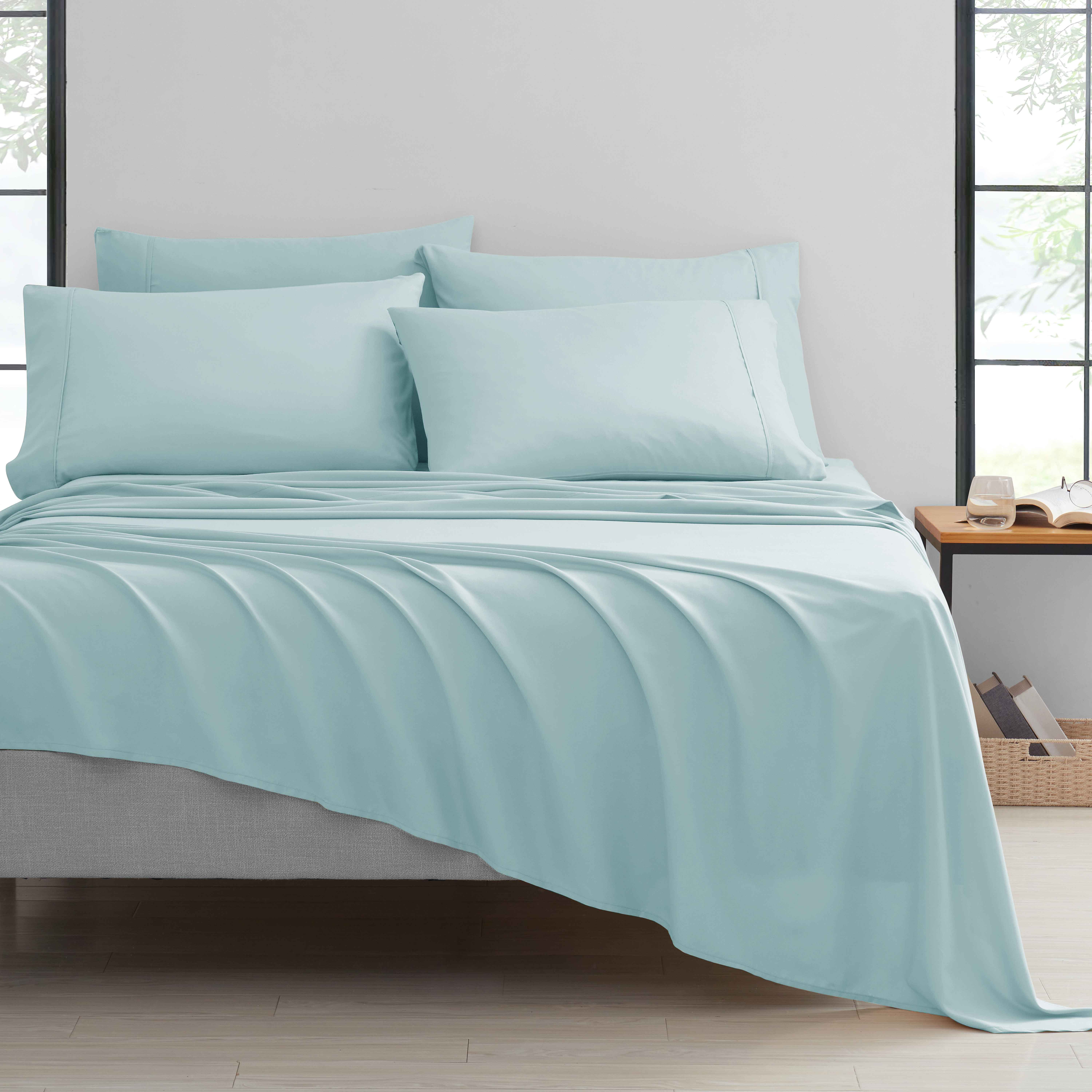 Bamboo 6-Piece Luxury Sheet Set - 14 Colors - Aqua - Cal King