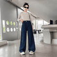 thumbnail image 5 of KVPLBQFD Curvy Jeans Petite Wide Leg Jeans Straight Leg Pants Cool Pants Toddler Clothes Girl 4t Clothes for Girls Cute Clothes Teen Girls, 5 of 7