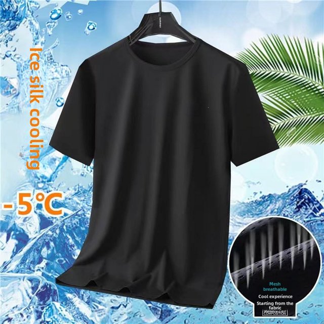 Camiseta de manga corta para hombre, holgada, de talla grande, de verano, de malla, transpirable, sencilla, combinable, cómoda, estilo deportivo