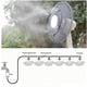 thumbnail image 3 of Kit de ventilador nebulizador para exteriores de 40 cm | Sistema de refrigeración con 4 boquillas de latón para patio, jardín y terraza | Manguera de 3 metros con adaptador de 19 mm | Atomizador de, 3 of 6