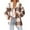 Khaki, variant on Inleife Plus Size Fashion Women's Coats Buuton V-Neck Pullover Tops Long Sleeve Hooded Blouse Sweatshirt