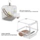 thumbnail image 4 of Comedero para pájaros de plástico duradero comedero automático para pájaros pájaros para loros periquitos ANGGREK Otros, 4 of 8