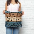 thumbnail image 2 of Navy Blue Brown Pillow Covers 20x20 Inch Decorative Throw Pillow Cover, Rustic Farmhouse Dog Paw Vintage Sofa Pillowcases Accent Cushion Case Home Decor Bedroom Living Room, 2 of 6