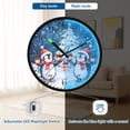 thumbnail image 5 of Voice Activated Clock with Glow Light 12 Inch Large Silent Wall Clock Battery Operated for Home Decor Two Cute Penguins, 5 of 8