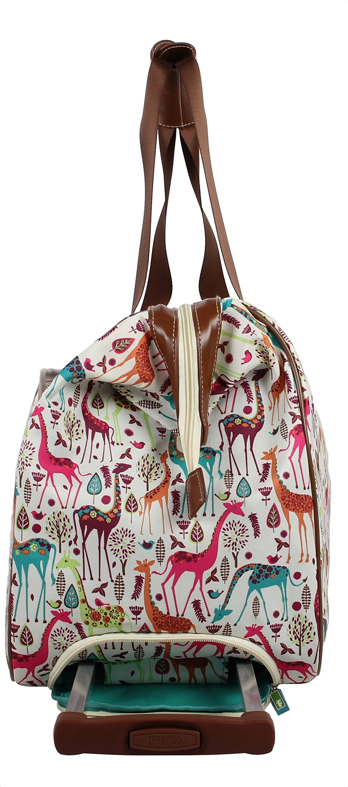 Lily Bloom 22 in Adult Giraffe Park Hybrid Carry-on Luggage
