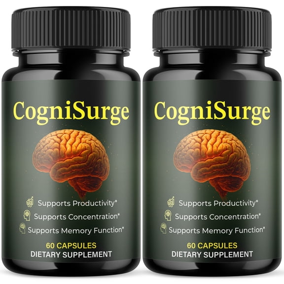 CogniSurge Advanced Formula Brain Support Pills Maximum Strength Supplement Cogni Surge 120 Capsules
