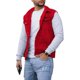 thumbnail image 5 of Prendas de abrigo para hombre, chaqueta ajustada informal de verano y otoño con solapa y botones en color rojo, transpirable, 5 of 6
