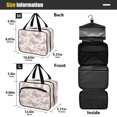 thumbnail image 3 of Travel Hanging Toiletry Bag with 4 Zipped Compartments Waterproof Makeup Accessories Spacious Cosmetic Bag Delicate Butterflies and Flowers Medium, 3 of 9
