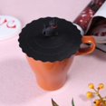 thumbnail image 4 of Tapa De Taza Fresca Tapa de silicona para taza, resistente al calor, a prueba de fugas, reutilizable, cubierta sellada (gato negro), 4 of 6