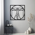 thumbnail image 4 of LaModaHome Exclusive Vitruvian Man Metal Wall Art – Durable & Artistic Metal Wall Art for Home and Office Decor, Perfect for Any Interior Design Aesthetic, 4 of 5