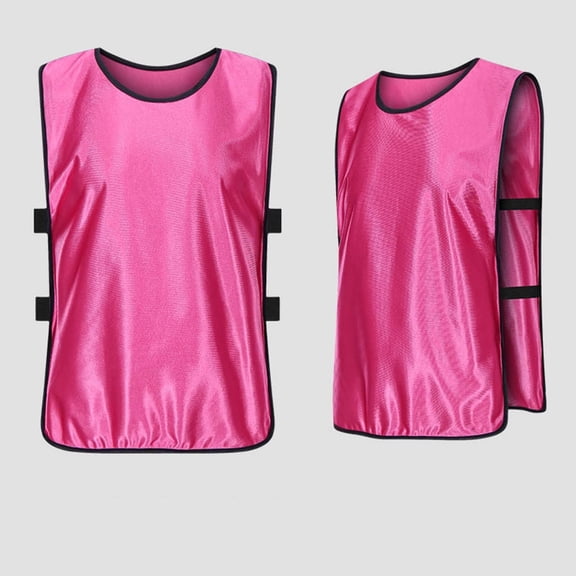Freshbabe Kids Sleeveless Sports Training Vest, Breathable Solid Color Soccer Bibs Tank Tops, Adjustable Team Practice Jerseys for Summer Sports, Camps and 4th of July Games
