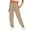 Beige, variant on Pants For Women Dressy Casual Ladies Solid Color Drawstring Elastic Waist Loose Foot Sweatpants Business Dress Petite Womens Pants