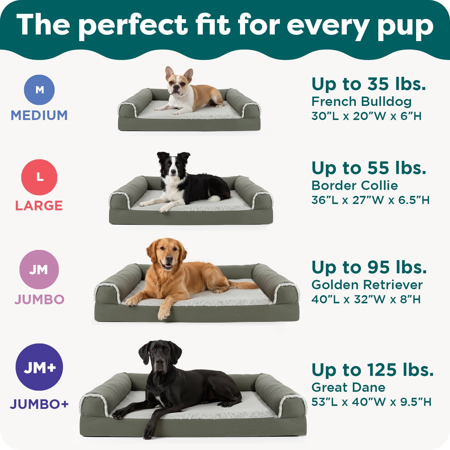 FurHaven Pet Products Faux Fur & Velvet Orthopedic Sofa Pet Bed for Dogs & Cats - Smoke Gray, Large