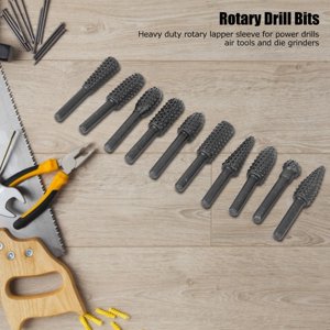 1/8in  Burr,  Drill Bits, Carving File Rasp Chisel Wood-Polishing Accessories for Power Drills Air Tools