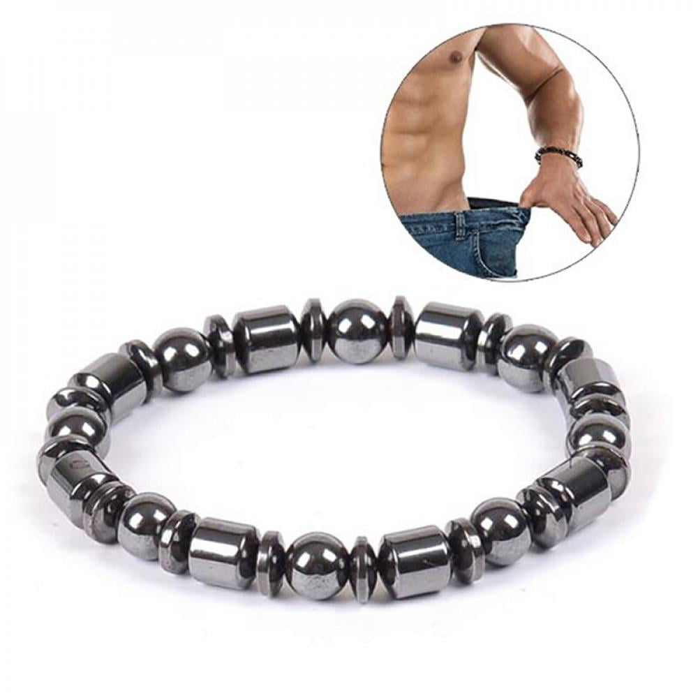 Silver Titanium Magnetic Therapy Bracelet for Women 4 Pcs Elegant Magnetic Therapy Fit Plus Bracelet Promotes Fat Breakdown Healthy Weight Loss