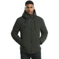 thumbnail image 6 of Avamo Man USB Heated Outwear,Lightweight Hooded Heated Coat,Full-Zip Long Sleeve Heated Jacket,Winter Outdoor Warm Electric Heating Jacket Coat Outwear Clothing With Power Bank, 6 of 11