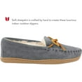 thumbnail image 2 of Minnetonka Womens Sheepskin Hardsole Moccasin Slipper Gray Size 5 W, 2 of 6