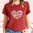 thumbnail image 4 of TKLPEHG Valentines Day Shirts For Women Casual Short Sleeve T Shirts Soft Cute Graphic Tee Crew Neck Fashion Beach Tshirt (Red,L), 4 of 8
