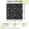 thumbnail image 2 of Black Gold Sun Moon Eye Triangle Pattern Square Fitted Tablecloth with Elastic Edge,Square Table Cover,Washable Elastic Table Cover for Home Kitchen Party Decor 34"x34", 2 of 6