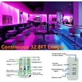 thumbnail image 3 of LED Strip Lights 32.8ft | Smart APP Controlled LED Light Strip with Remote, 5050 LED Lights 300LEDs RGB Rope Lights, Music Sync Lights for Bedroom Ceiling (APP+Remote+Mic+3 Button), 3 of 7