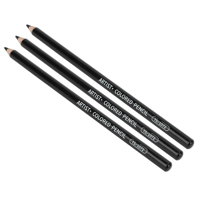 Lápices de Dibujo de Arte, Set de Lápiz Negro Resistencia Al Desgaste de Alta Resistencia Punta 3 Piezas de color MÁS Oscuro para Marcar el Sombreado de Dibujo