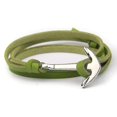 thumbnail image 3 of Pulsera de ancla para hombre, joyería, cadena de cuerda marrón y negra, pulseras de cuero T,4, 3 of 5