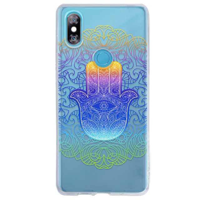 Funda Para Xiaomi Mi MiX 3 Mano Fátima de Colores, Uso Rudo, InstaCase Protector para Xiaomi Mi MiX 3 Antigolpes, Case Mano Fátima de Colores