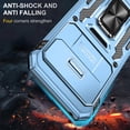 thumbnail image 2 of KOMI for Google Pixel 9a Case with Screen Protector and with Camera Cover, 360°Military Grade Rotatable Kickstand (Heavy Duty) Shockproof Protective, Case for Google Pixel 9a Light Blue, 2 of 5