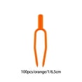 thumbnail image 3 of Inteprter 100 piezas Clips de soporte para plantas Abrazadera Fresa Verduras Suministro de vid Tenedor para plantar Sandía Fijación para Jardín y Patio Naranja 6.5 cm, 3 of 6