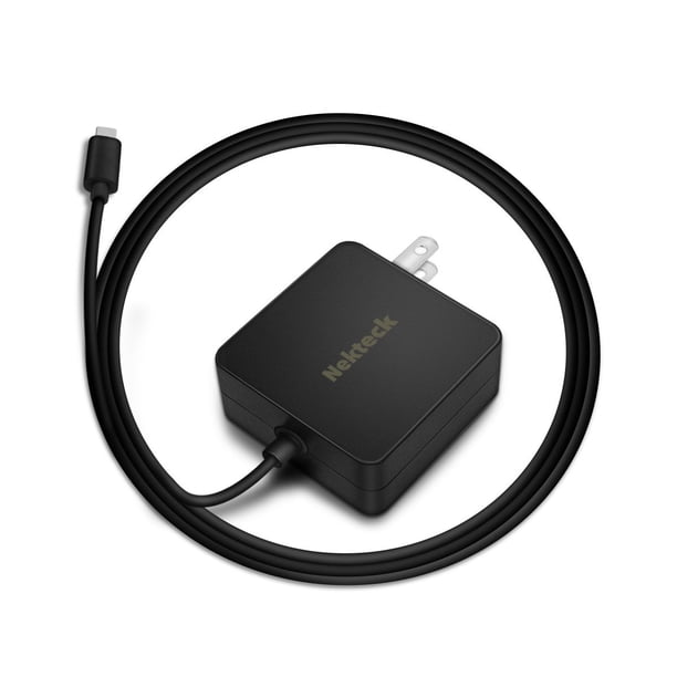 Nekteck USB IF Certified USB Type C Wall Charger With Power Delivery PD 45W Built in 6ft USB C 