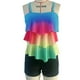 thumbnail image 2 of Traje De Baño De Dos Piezas Bañador de dos piezas para mujer, calzoncillos bóxer con estampado digital degradado (XL Rainbow), 2 of 7