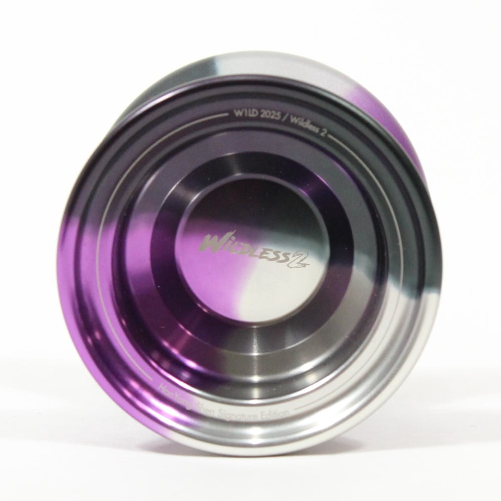 W1LD (Worldwide 1nnovative Leading Design) Wildless 2 Yo-Yo - 6061 Aluminum Monometal YoYo (Black Purple Silver Fade)