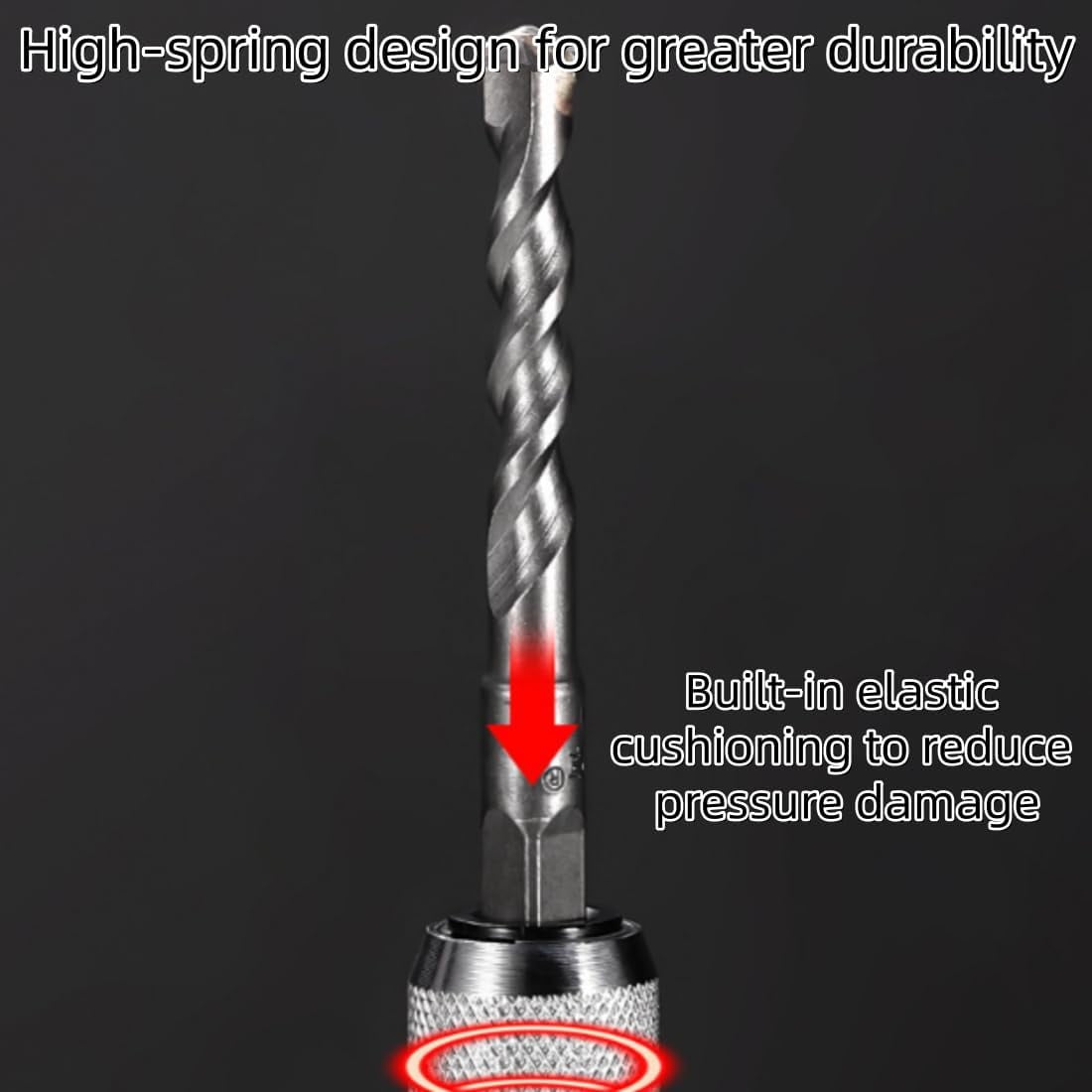 YEPOLERCE Rotary Hammer Adapter with Impact Drill Bits Set, Adapter in 4 Sizes for Precision Drilling, Converts Your Drill for Tough Materials