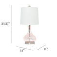 thumbnail image 3 of Elegant Designs Clear Glass Table Lamp, Rose Quartz, 3 of 3