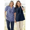 thumbnail image 5 of Woman Within Plus Size Pintucked Half-Button Tunic, 5 of 5