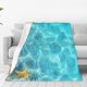 thumbnail image 1 of Fotbe Coral And Seashell On The Beach Manta de Franela Acolchonada con Estampado, Súper Suave y Esponjosa, Extra Grande para Sofá, Cama, Uso Todo el Año-40"x30", 1 of 7
