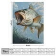 thumbnail image 4 of Patifu Bass Fish Throw Blanket for Teens Boys Girls and Adults Soft Warm Cozy Funny Midweight Food Flannel Blankets for Couch Sofa Bed Camping Travel Home Decor  50x60in, 4 of 6